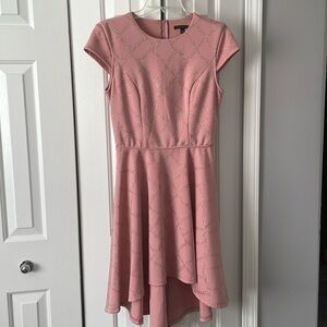 Blush Pink Sparkle Fit and Flare Cap Sleeve Dress Juniors Size 7